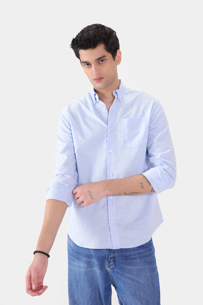 Chambray Button-Down Shirt - Cougar Clothing