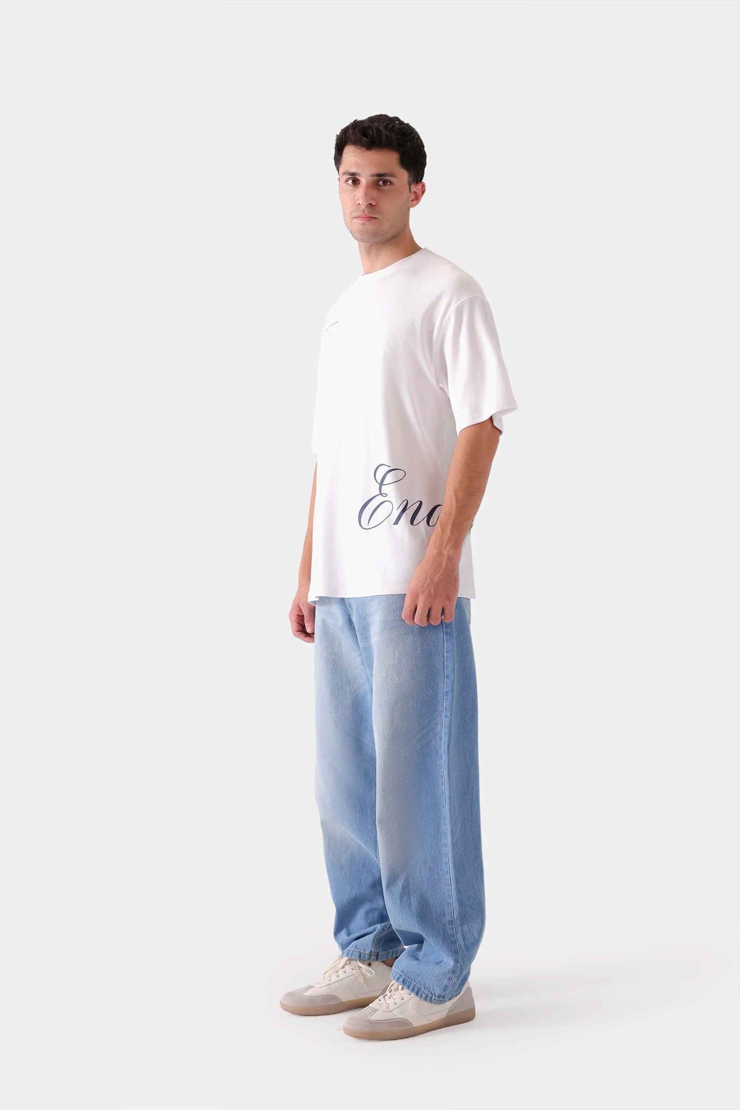 Text Print Relaxed T-Shirt - Cougar Clothing