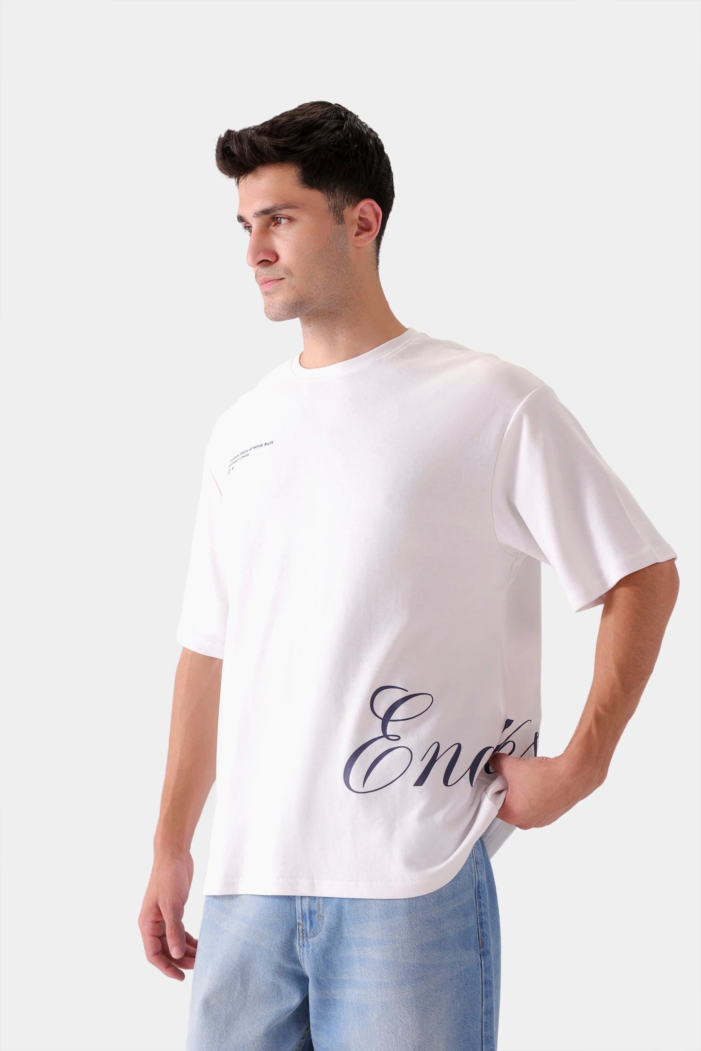 Text Print Relaxed T-Shirt - Cougar Clothing