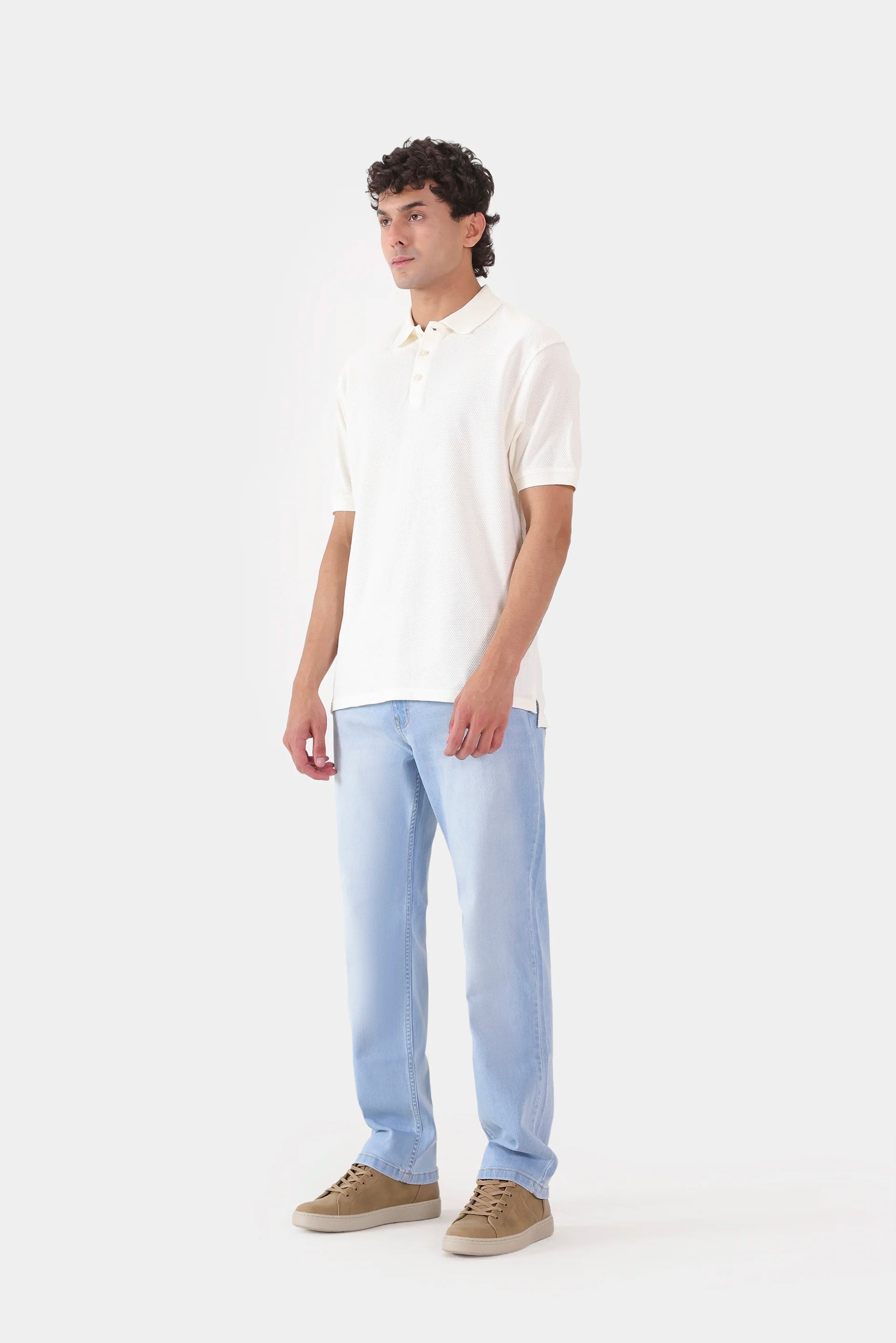 Popcorn Knit Polo - Cougar Clothing