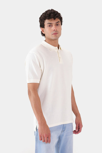 Popcorn Knit Polo - Cougar Clothing