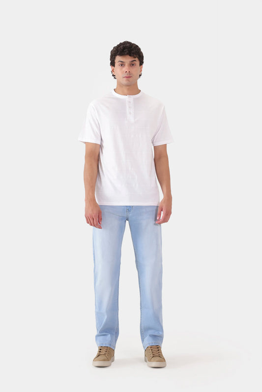 Jacquard Jersey Henley - Cougar Clothing