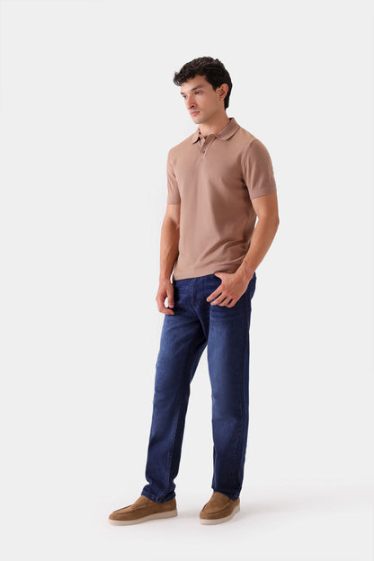 Viscose Blend Knit Polo - Cougar Clothing