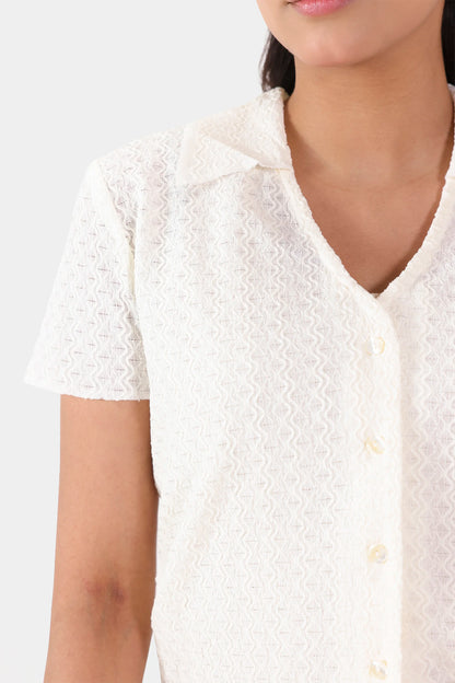 Textured Short-Sleeved Shirt - Cougar Clothing