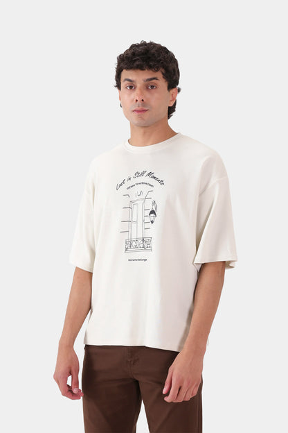 Boxy Interlock Graphic T-Shirt - Cougar Clothing