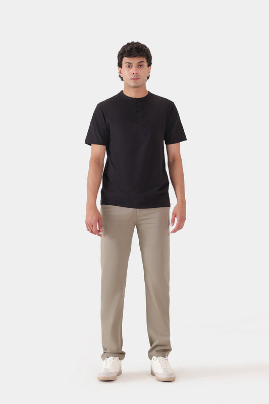 Jacquard Jersey Henley - Cougar Clothing