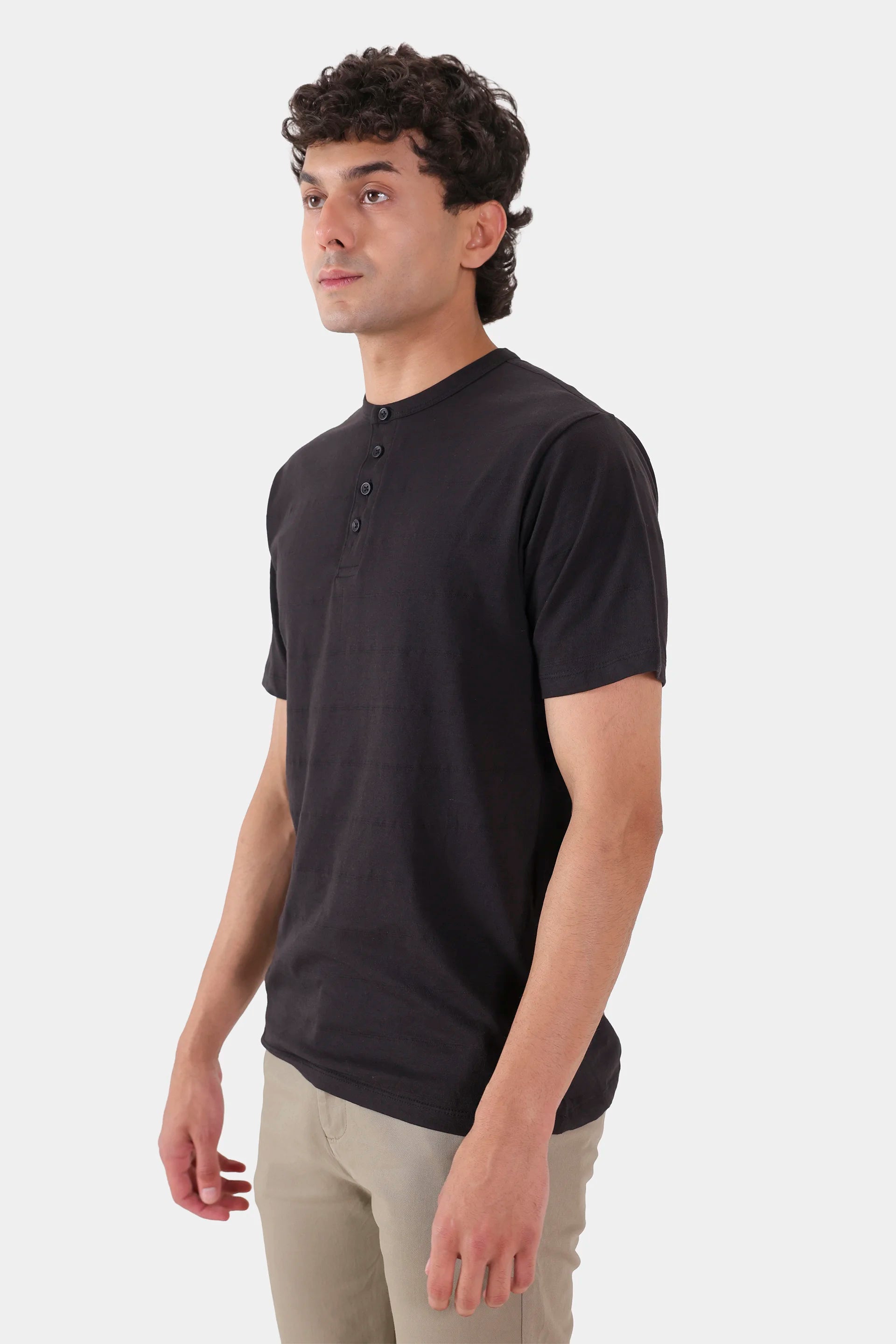 Jacquard Jersey Henley - Cougar Clothing