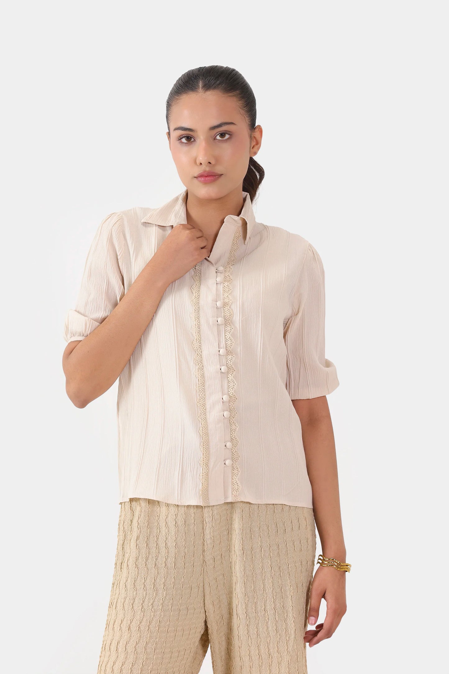 Lace-Trim Top - Cougar Clothing
