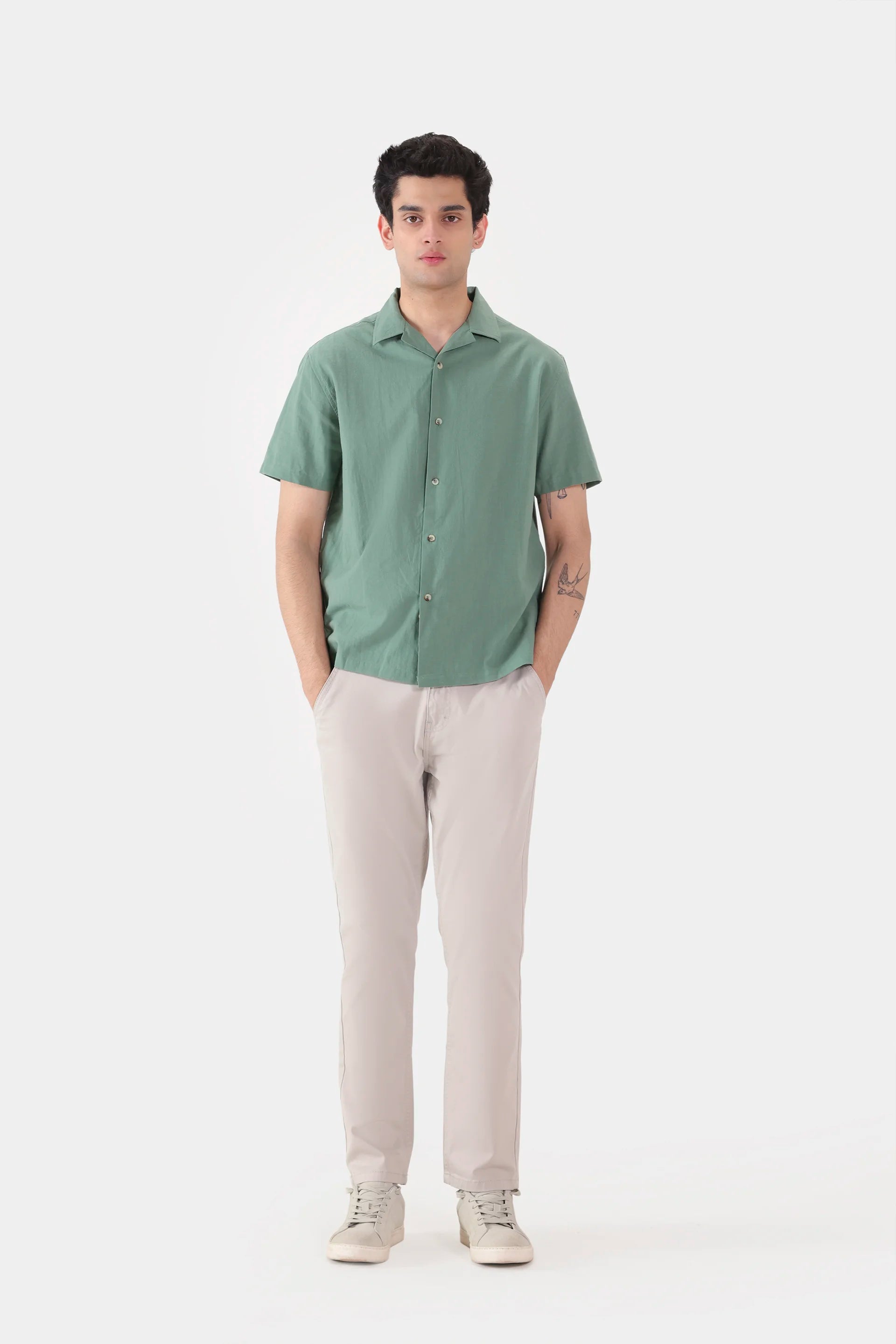 Linen Blend Shirt - Cougar Clothing