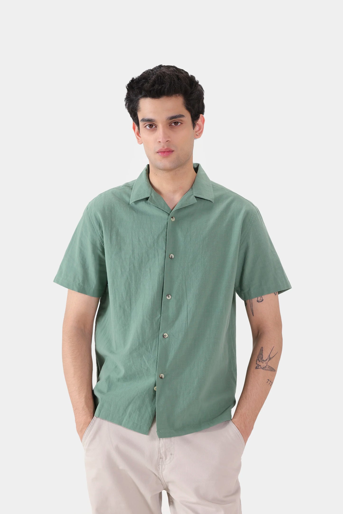 Linen Blend Shirt - Cougar Clothing