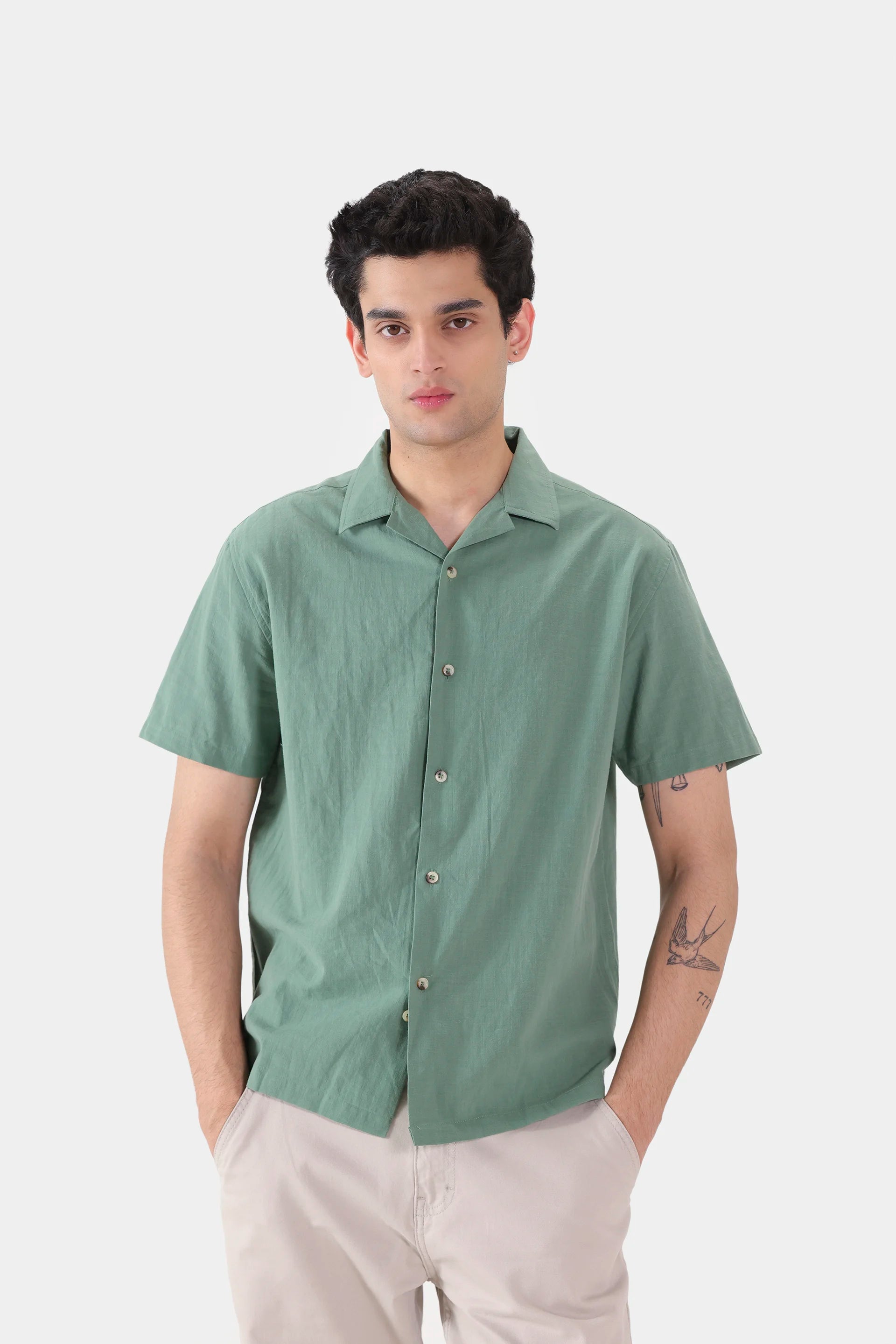 Linen Blend Shirt - Cougar Clothing