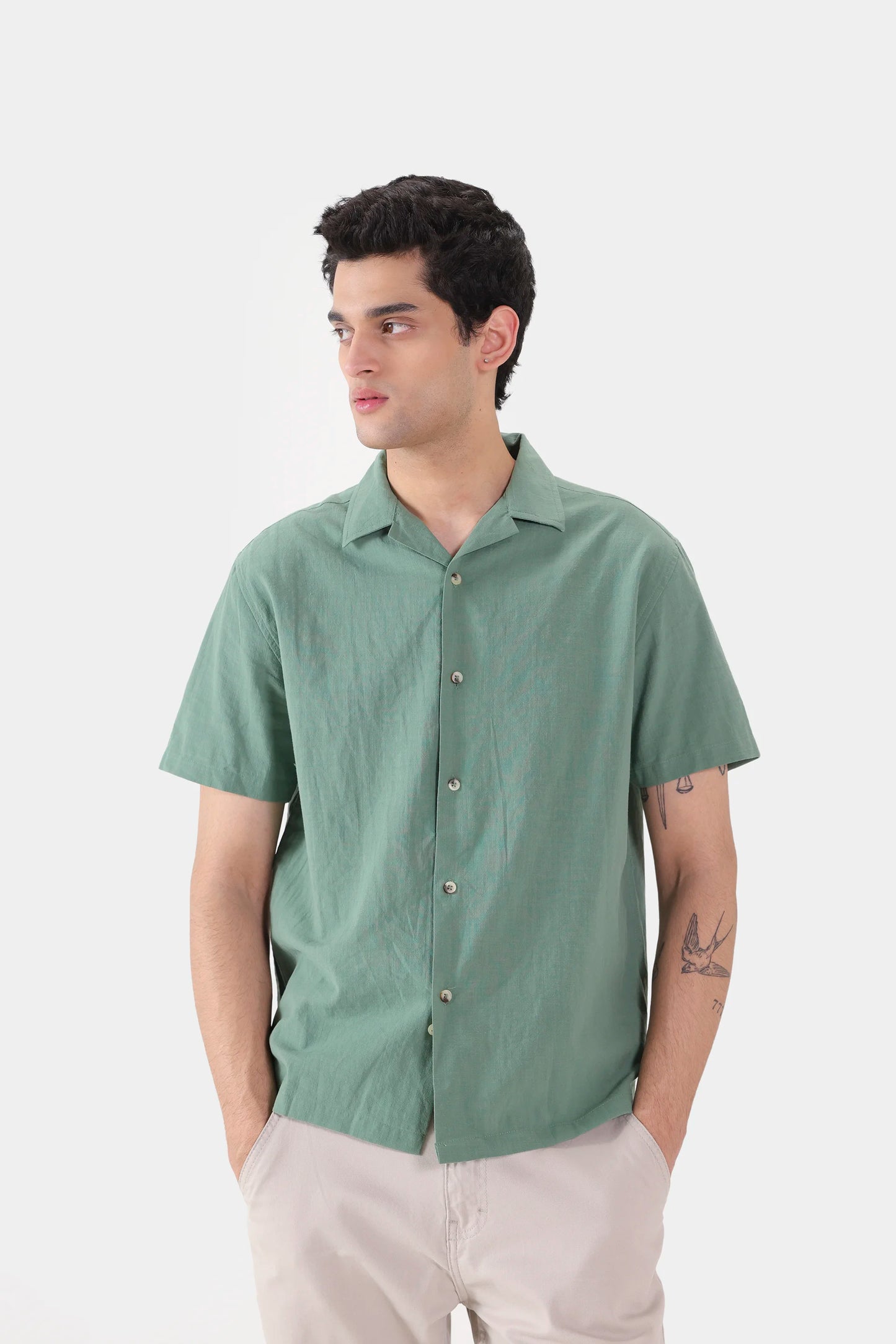 Linen Blend Shirt - Cougar Clothing