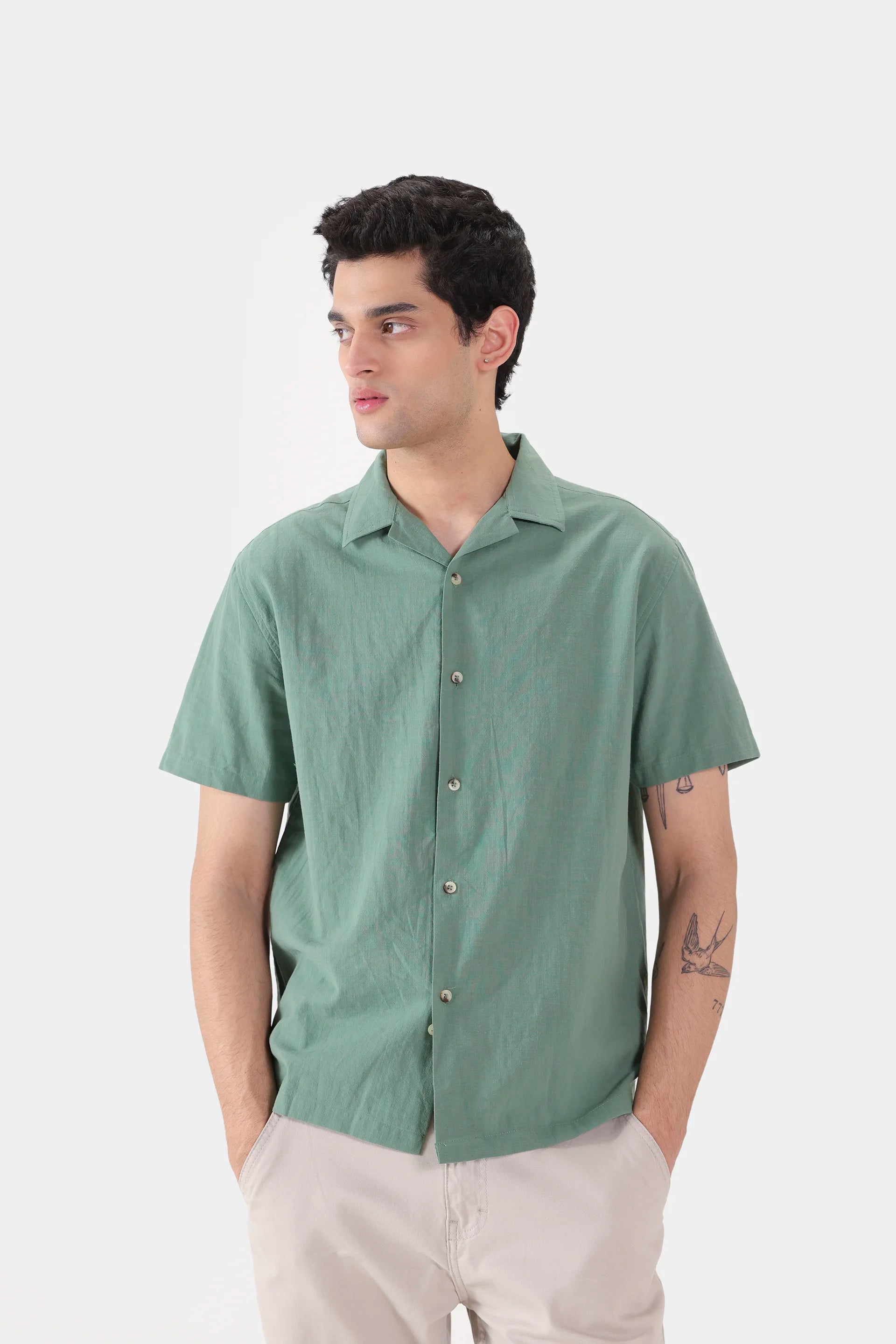 Linen Blend Shirt - Cougar Clothing