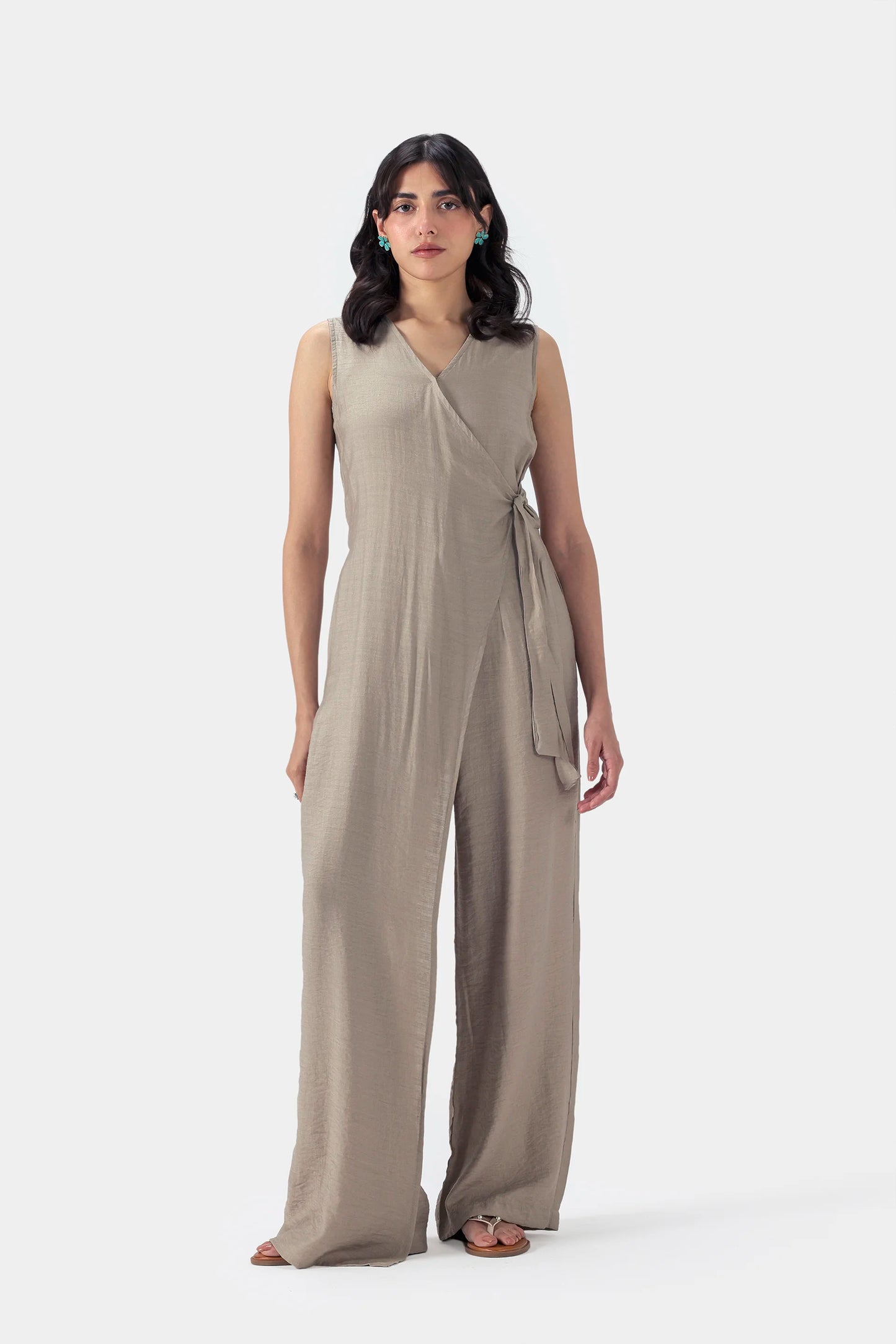 Wrap Front Jumpsuit - Cougar Clothing