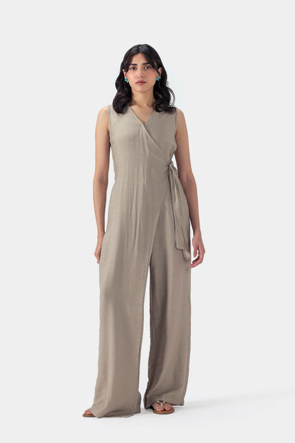 Wrap Front Jumpsuit - Cougar Clothing