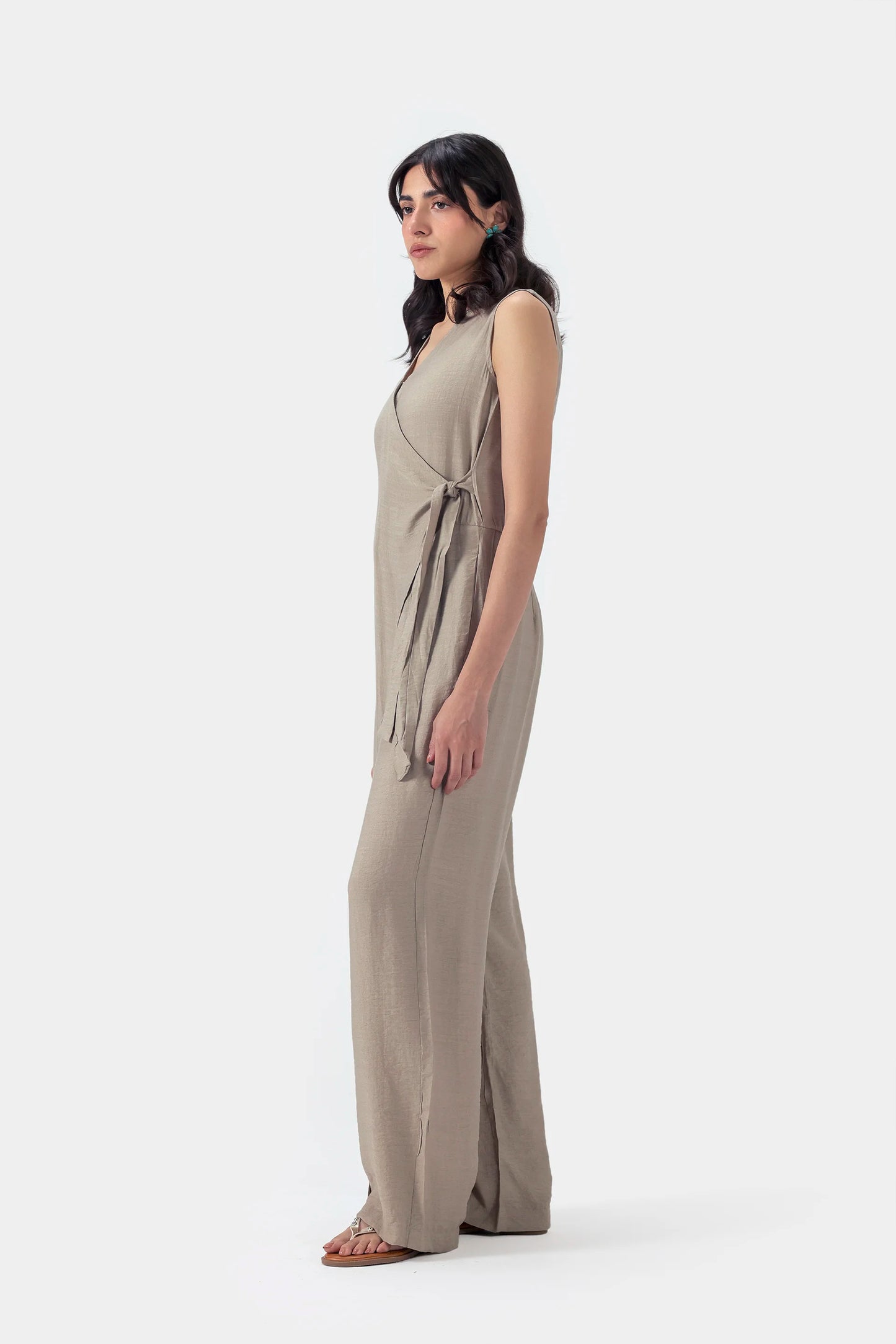 Wrap Front Jumpsuit - Cougar Clothing