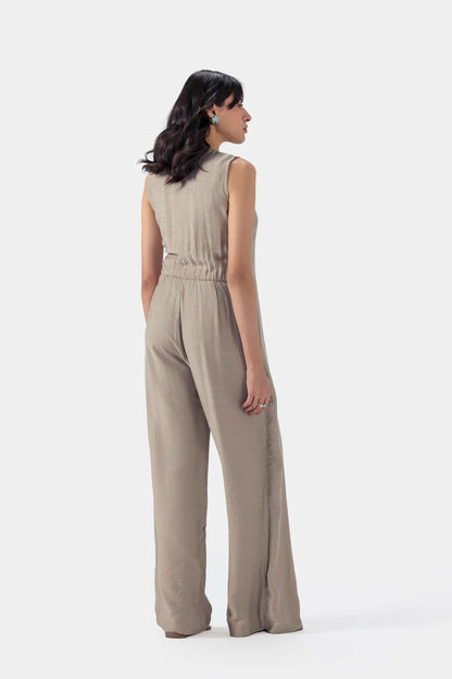 Wrap Front Jumpsuit - Cougar Clothing