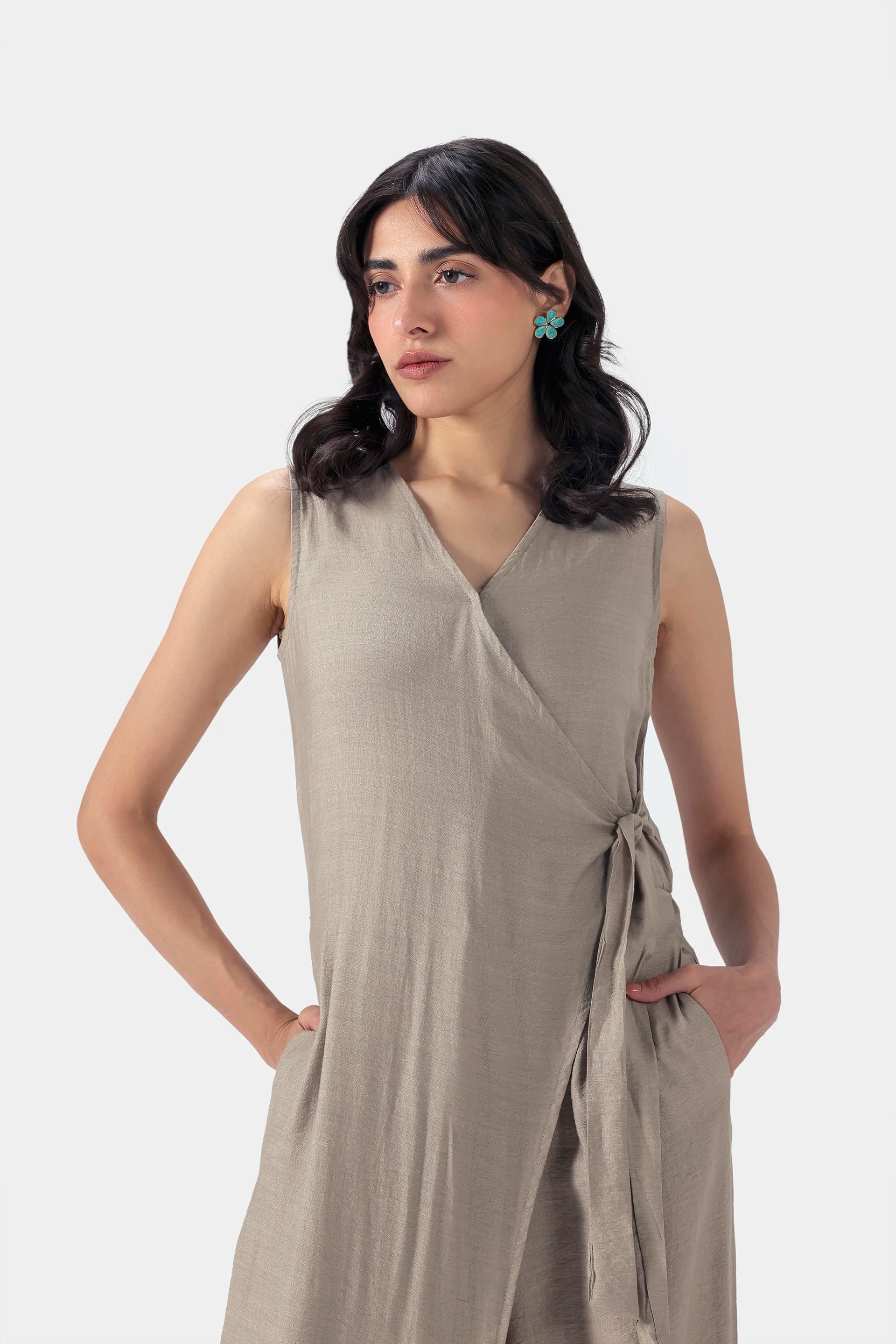 Wrap Front Jumpsuit - Cougar Clothing