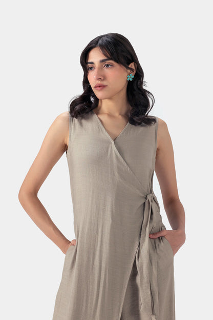 Wrap Front Jumpsuit - Cougar Clothing