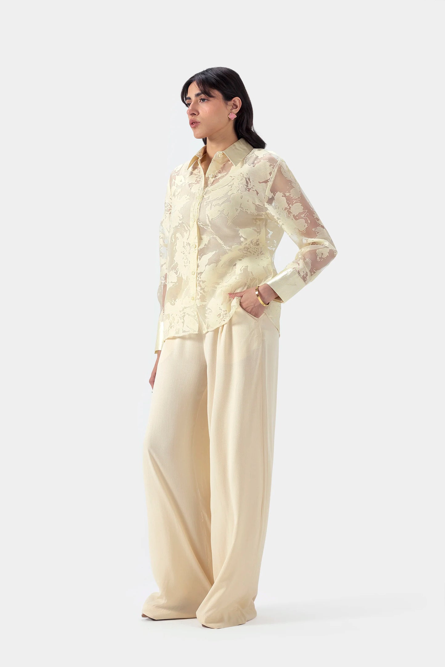 Organza Drapery Shirt - Cougar Clothing
