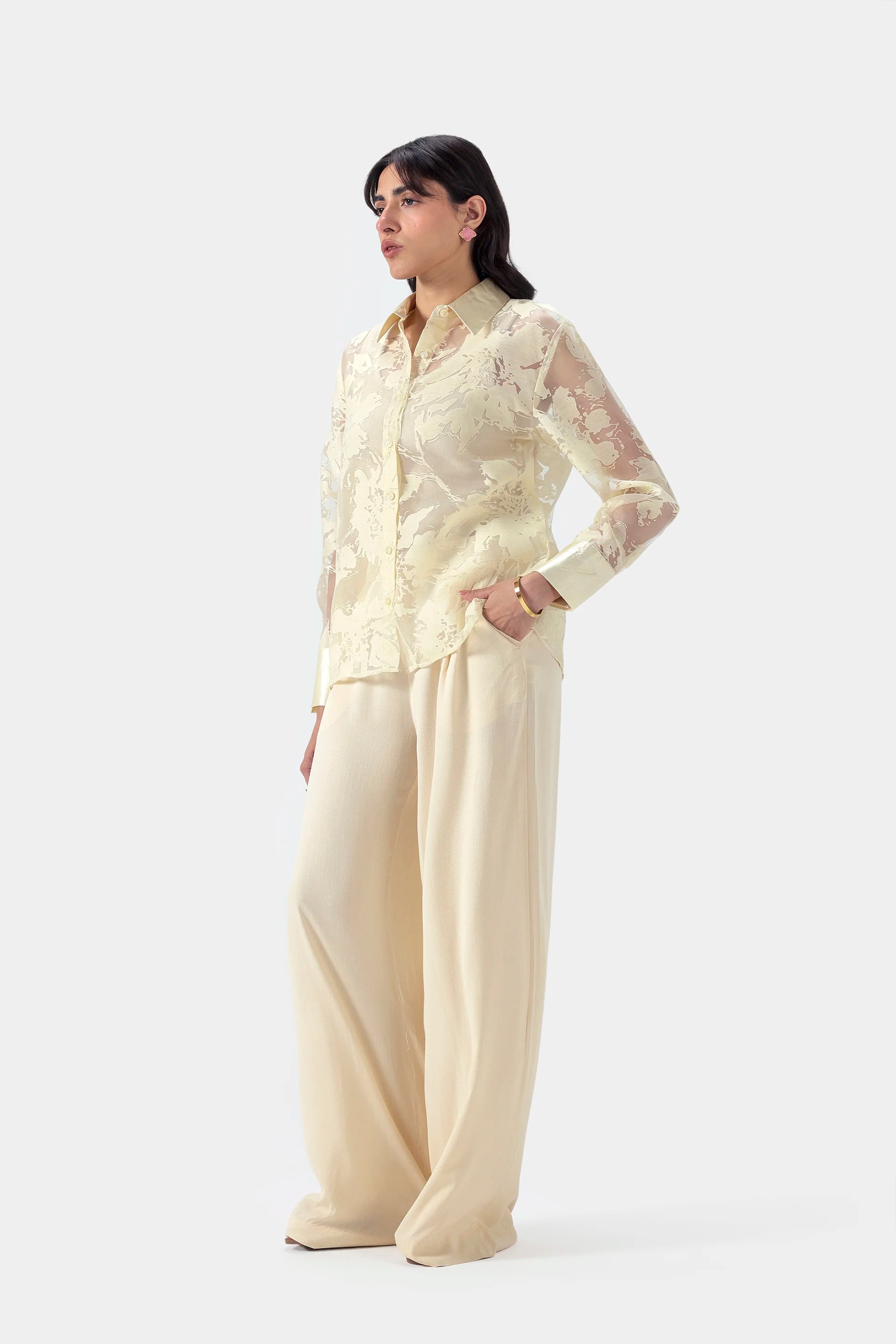 Organza Drapery Shirt - Cougar Clothing