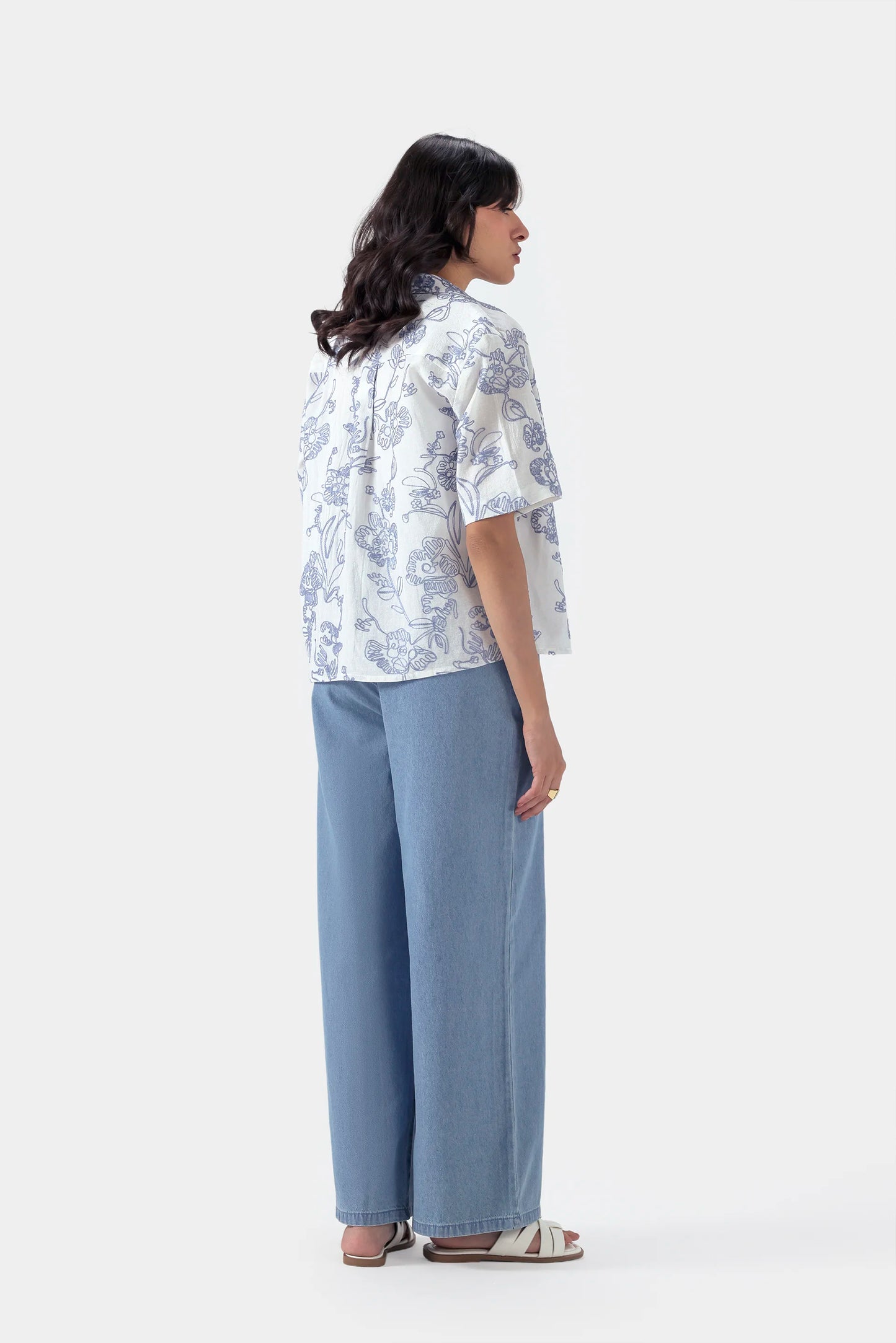 Self Textured Embroidered Shirt - Cougar Clothing