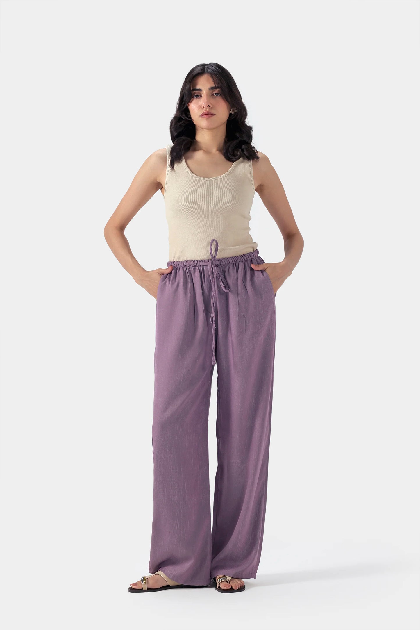 Textured Drawstring Trousers - Cougar Clothing