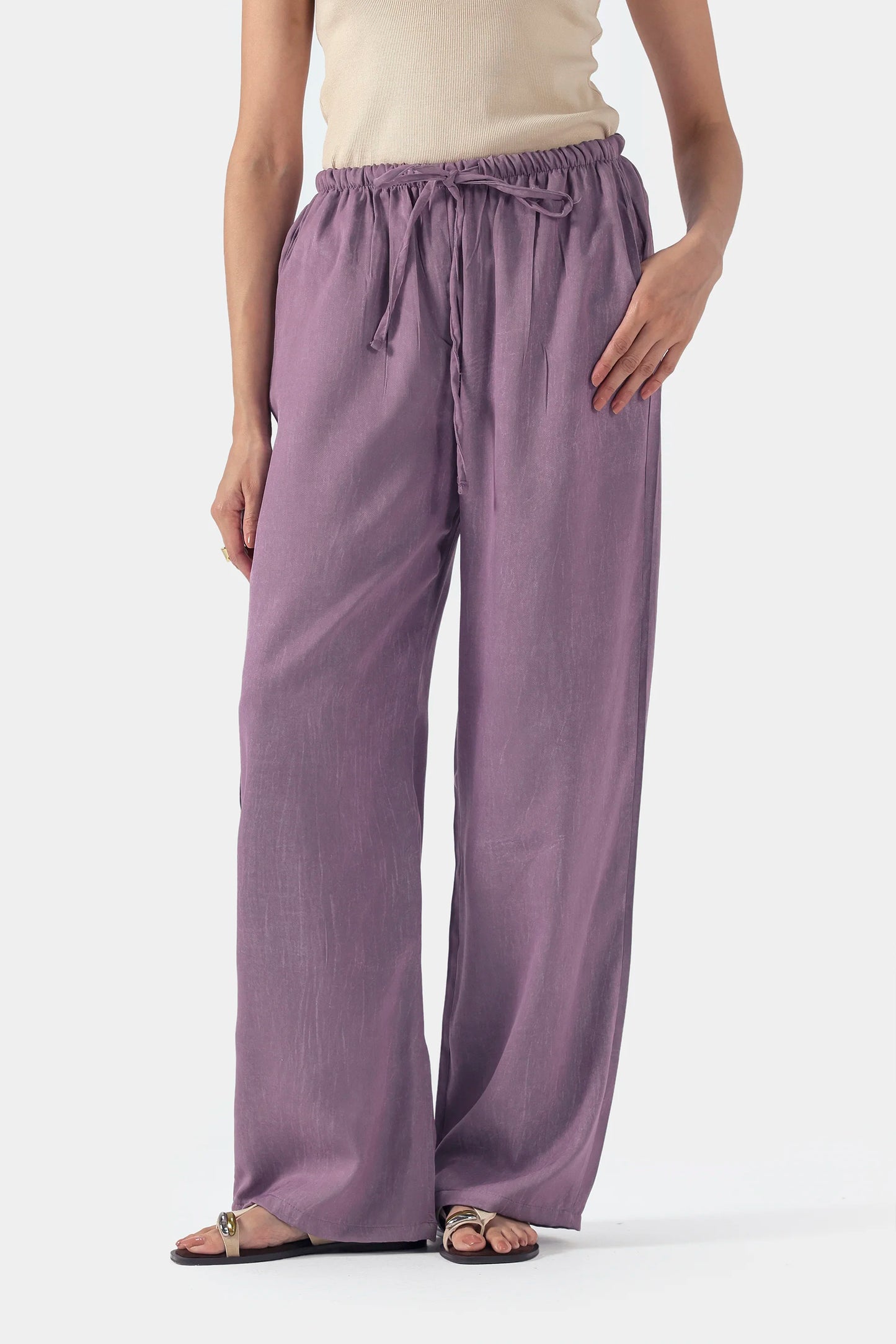 Textured Drawstring Trousers - Cougar Clothing