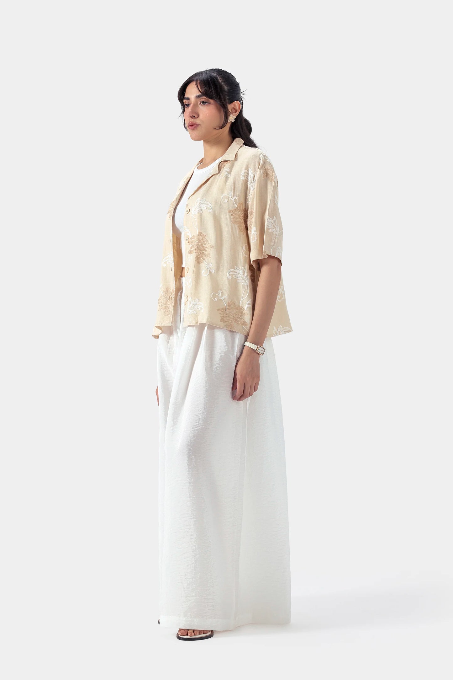 Schiffli Embroidered Resort Shirt - Cougar Clothing