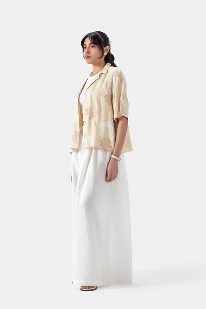 Schiffli Embroidered Resort Shirt - Cougar Clothing