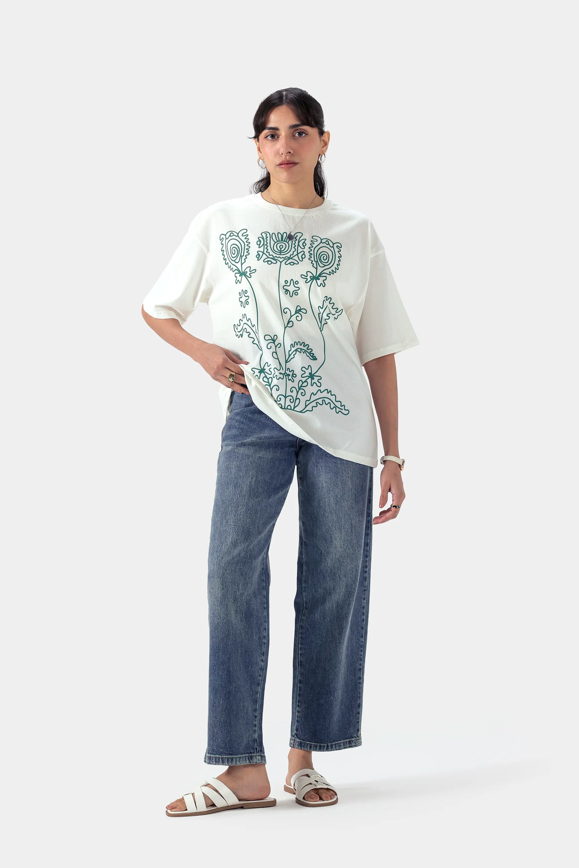 Floral Printed Jersey T-Shirt - Cougar Clothing