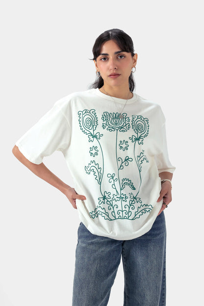 Floral Printed Jersey T-Shirt - Cougar Clothing