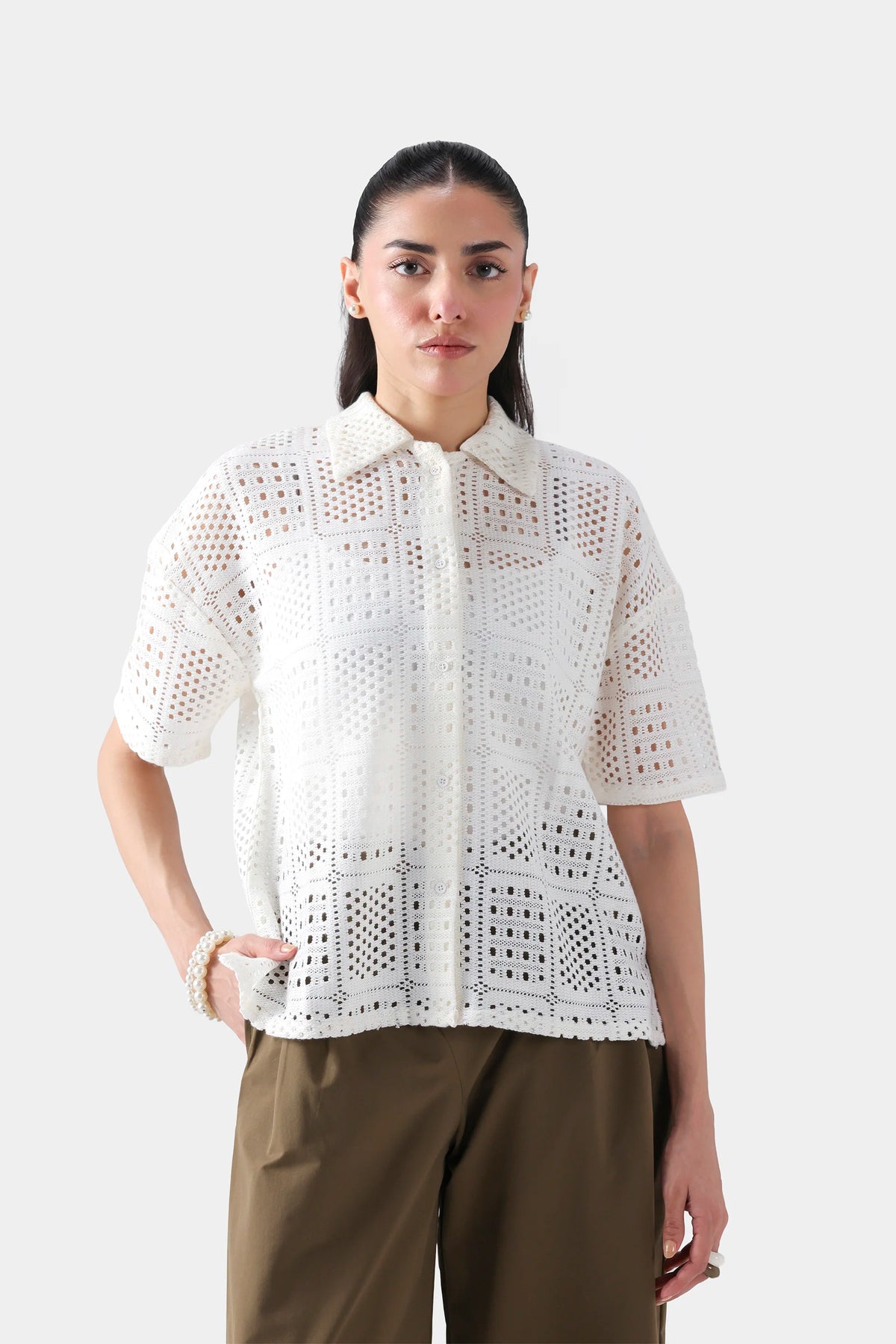 Textured Net Shirt - Cougar Clothing