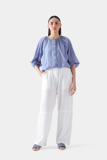 Button-Down Cotton Top - Cougar Clothing