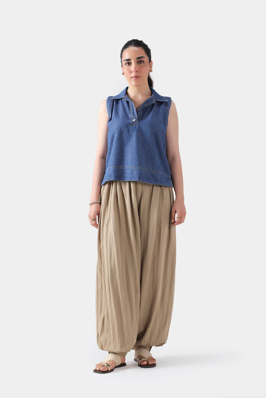 Sleeveless Denim Top - Cougar Clothing