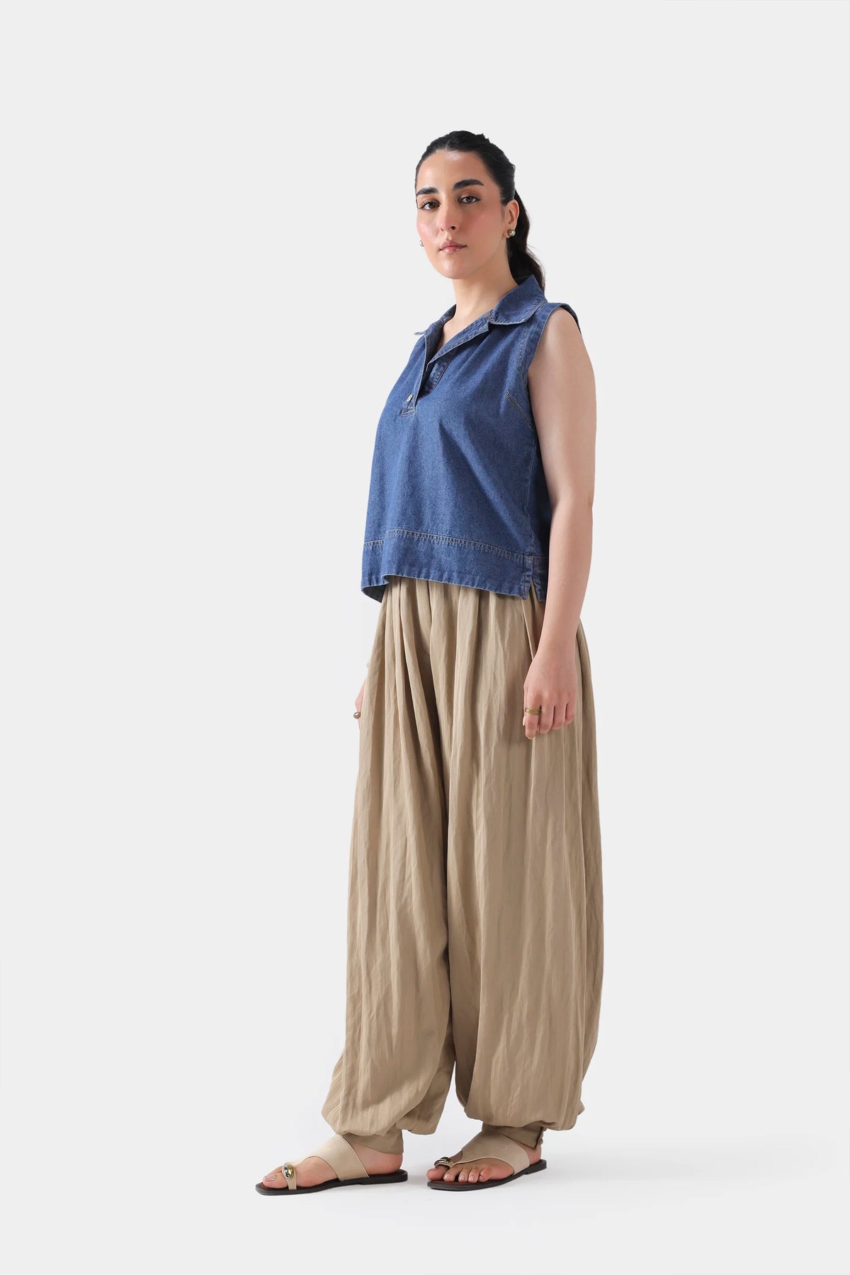 Sleeveless Denim Top - Cougar Clothing