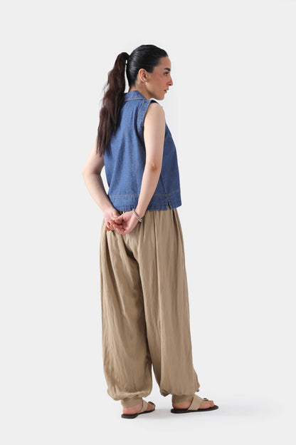 Sleeveless Denim Top - Cougar Clothing
