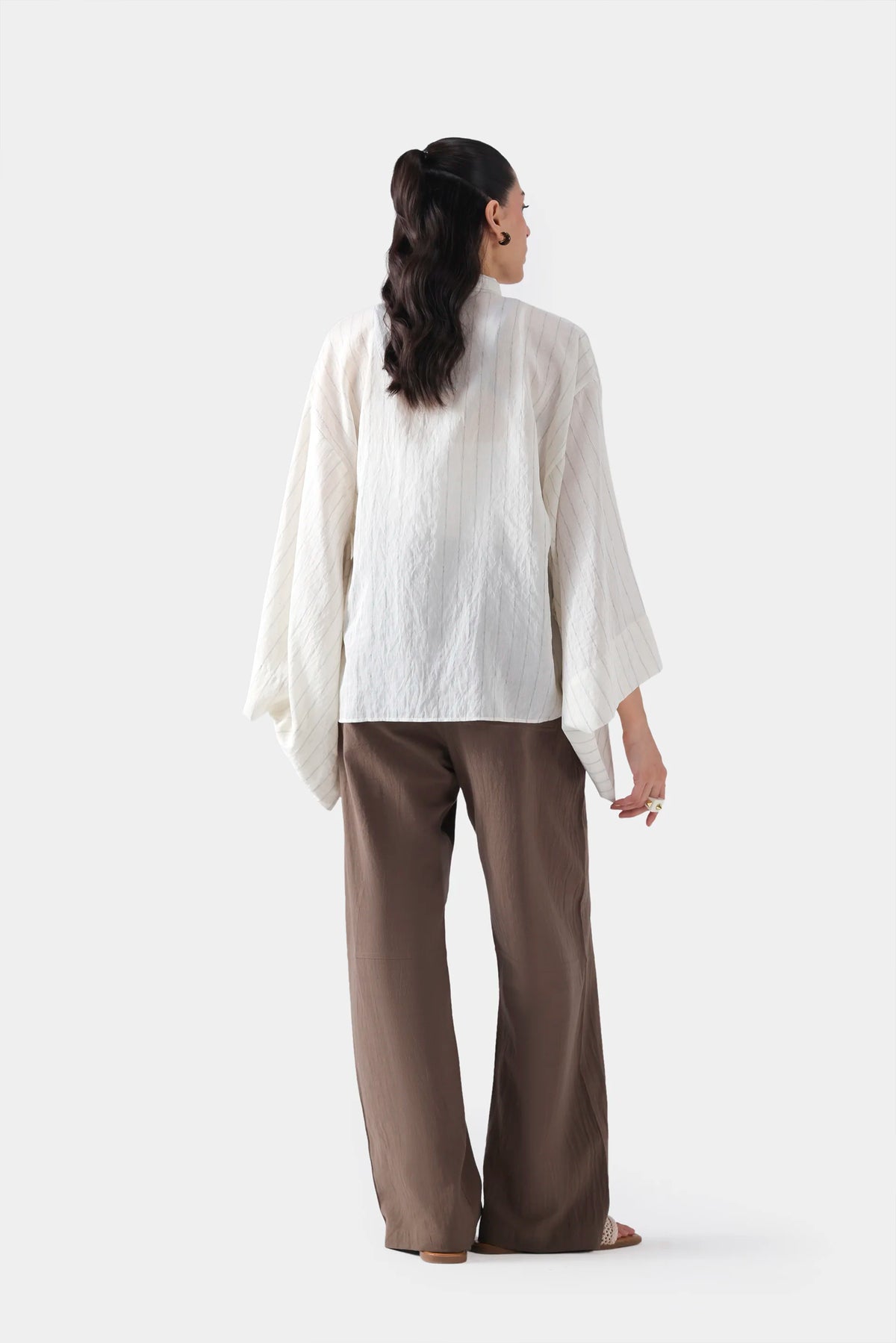 Pin Striped Kimono - Cougar Clothing
