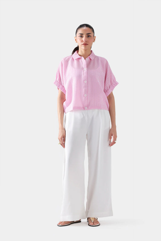 Kimono Shirt With Elasticated Sleeves - Cougar Clothing