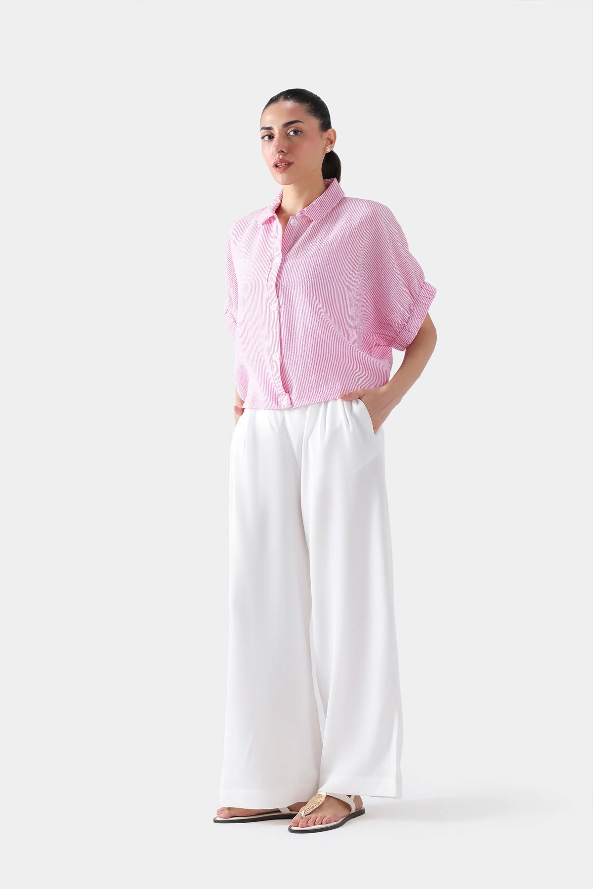 Kimono Shirt With Elasticated Sleeves - Cougar Clothing