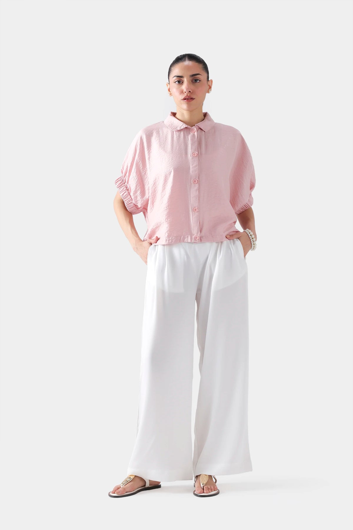 Kimono Shirt With Elasticated Sleeves - Cougar Clothing