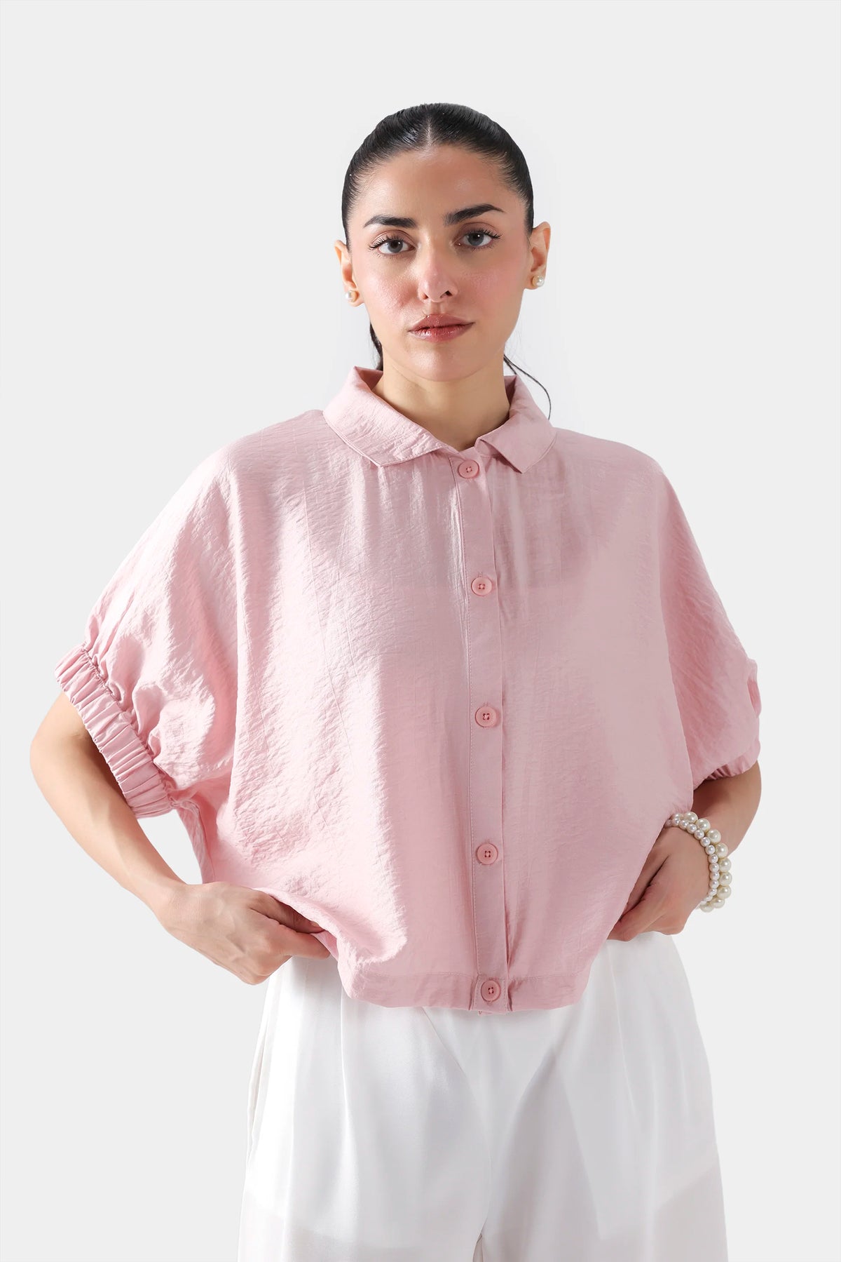 Kimono Shirt With Elasticated Sleeves - Cougar Clothing