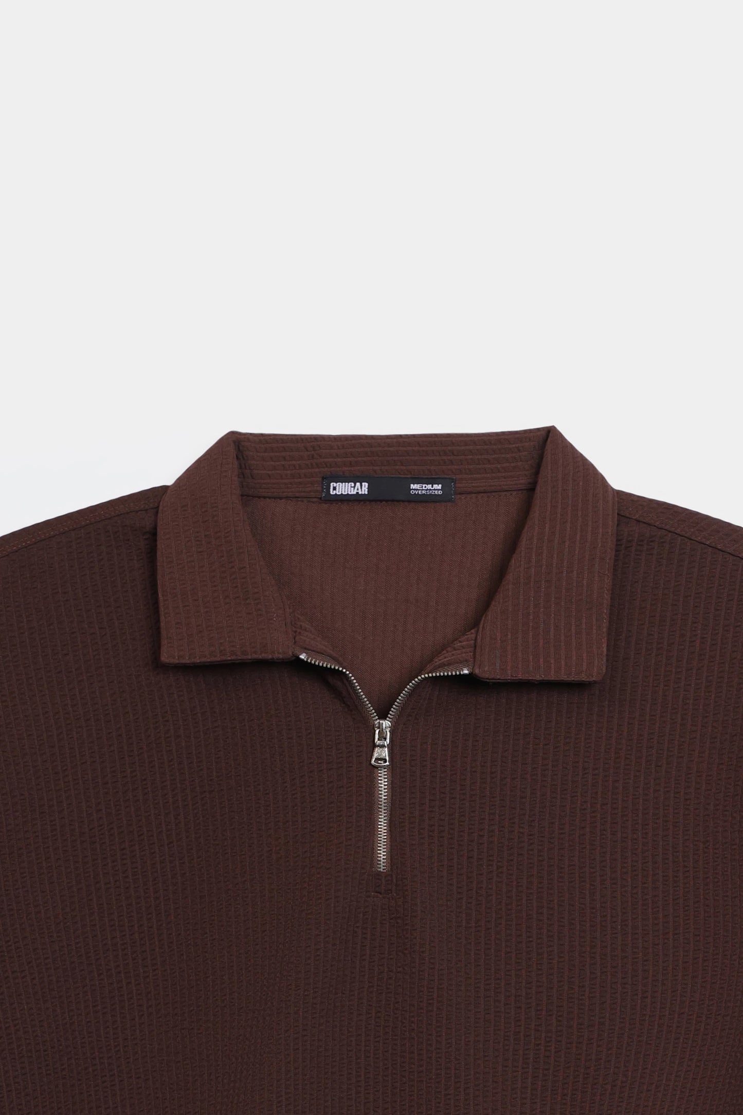 Oversized Seersucker Polo - Cougar Clothing