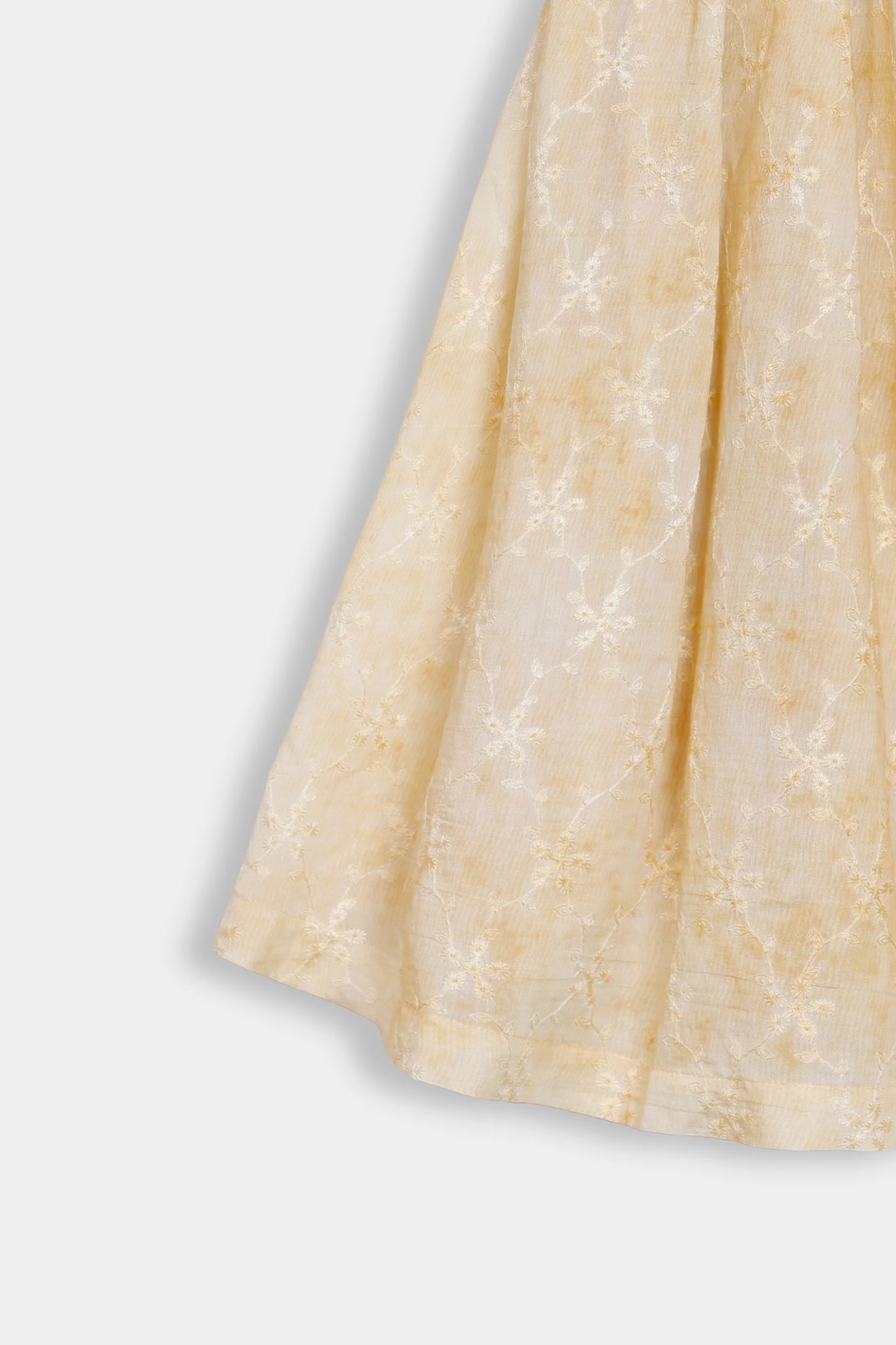 Butter Yellow Embroidered Dress - Cougar Clothing