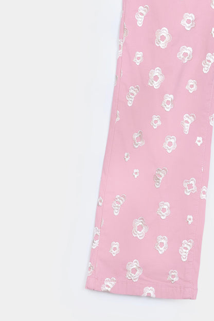 Printed Marine Straight Jeans