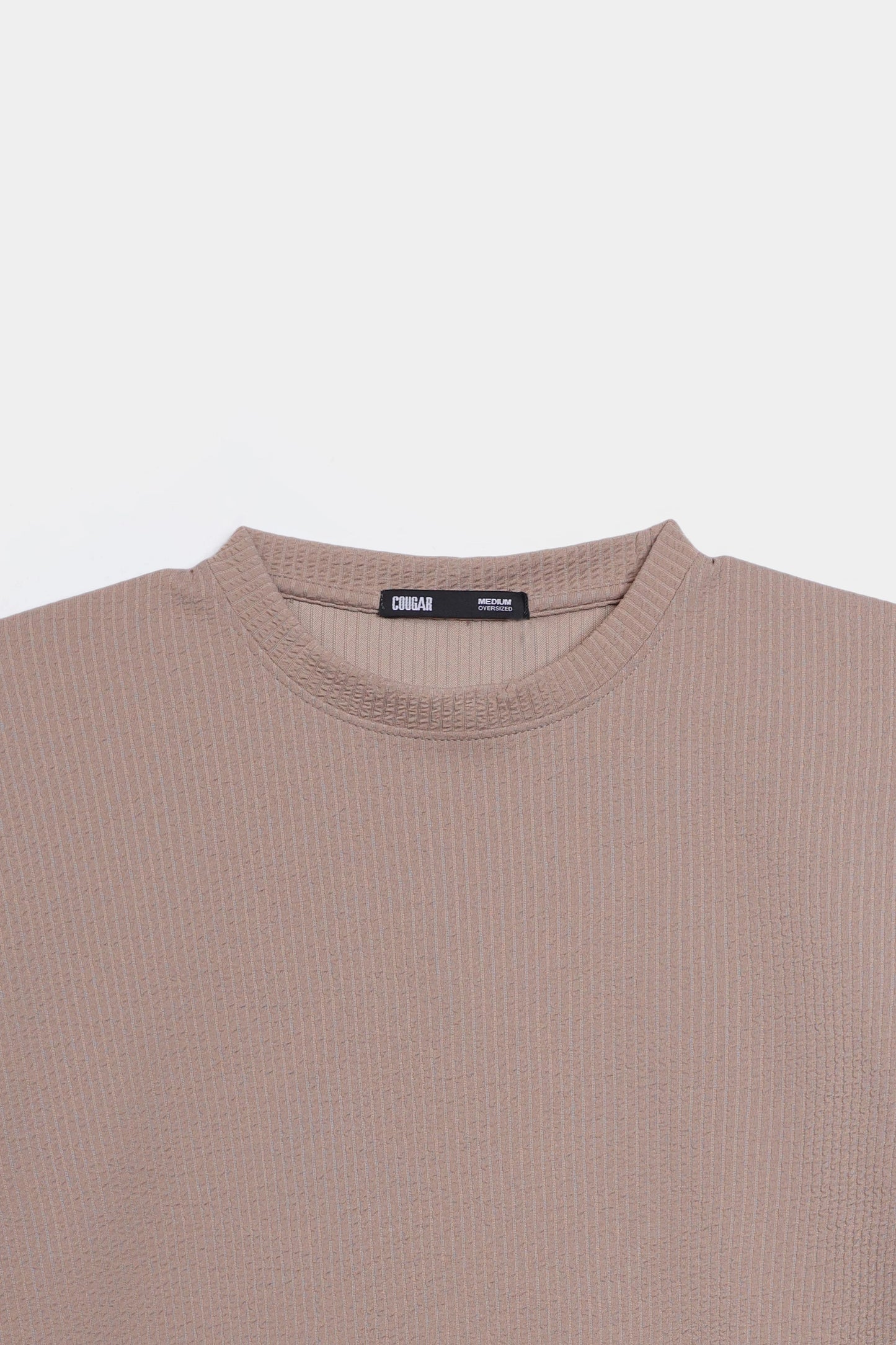 Oversized Seersucker T-Shirt - Cougar Clothing