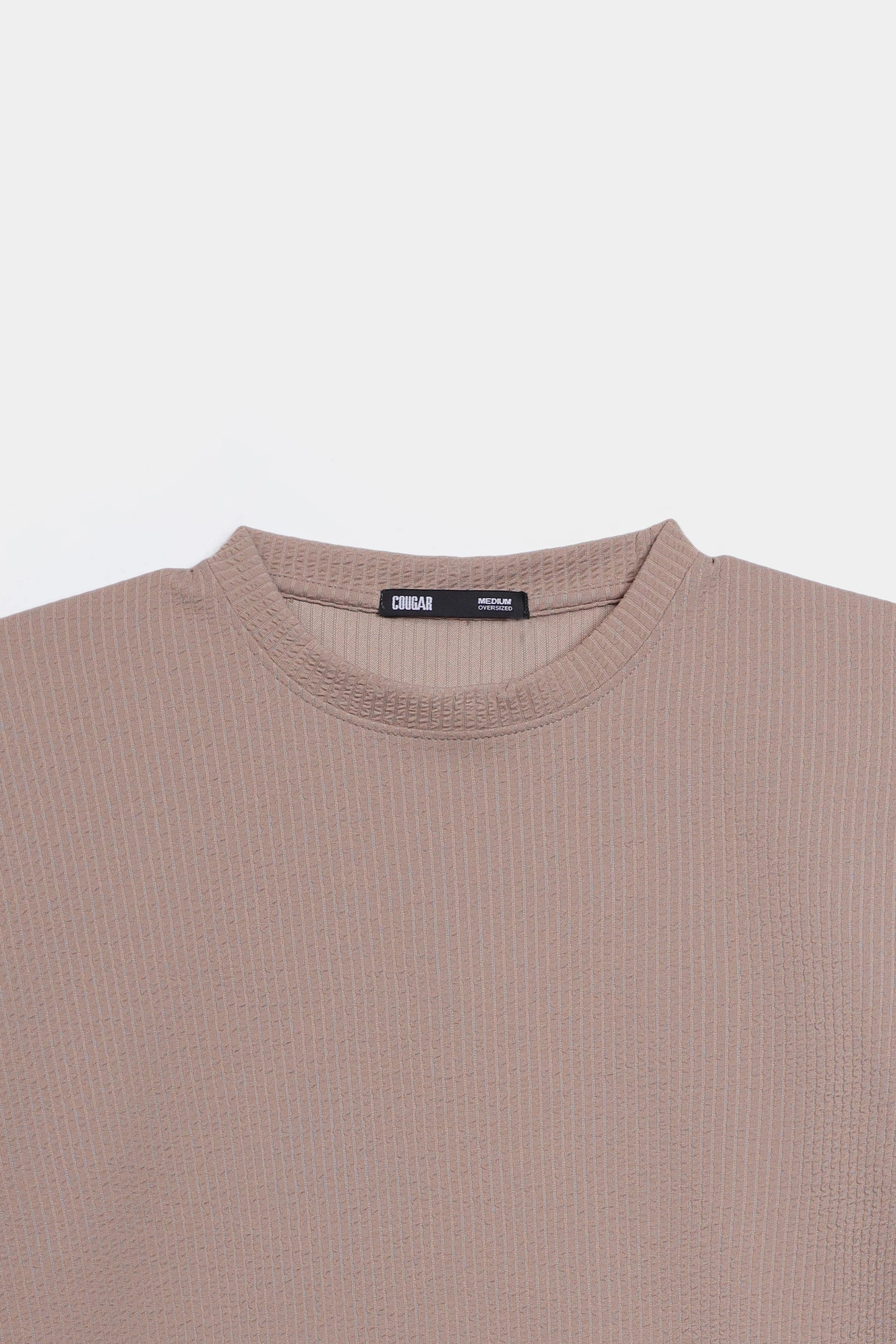 Oversized Seersucker T-Shirt - Cougar Clothing