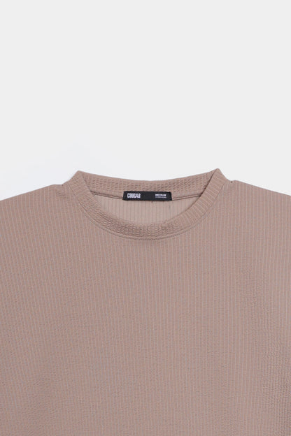 Oversized Seersucker T-Shirt - Cougar Clothing