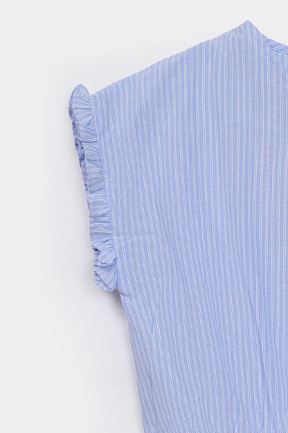 Yarn-Dyed Pin Striped Top - Cougar Clothing