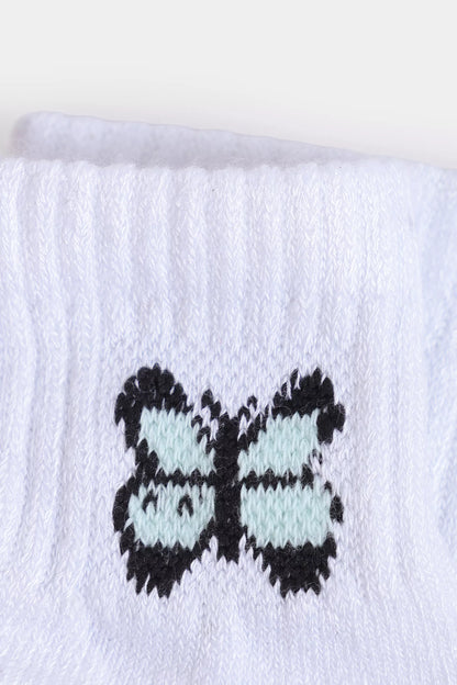 Pack of 3 Butterfly Short Crew Socks - Cougar Clothing